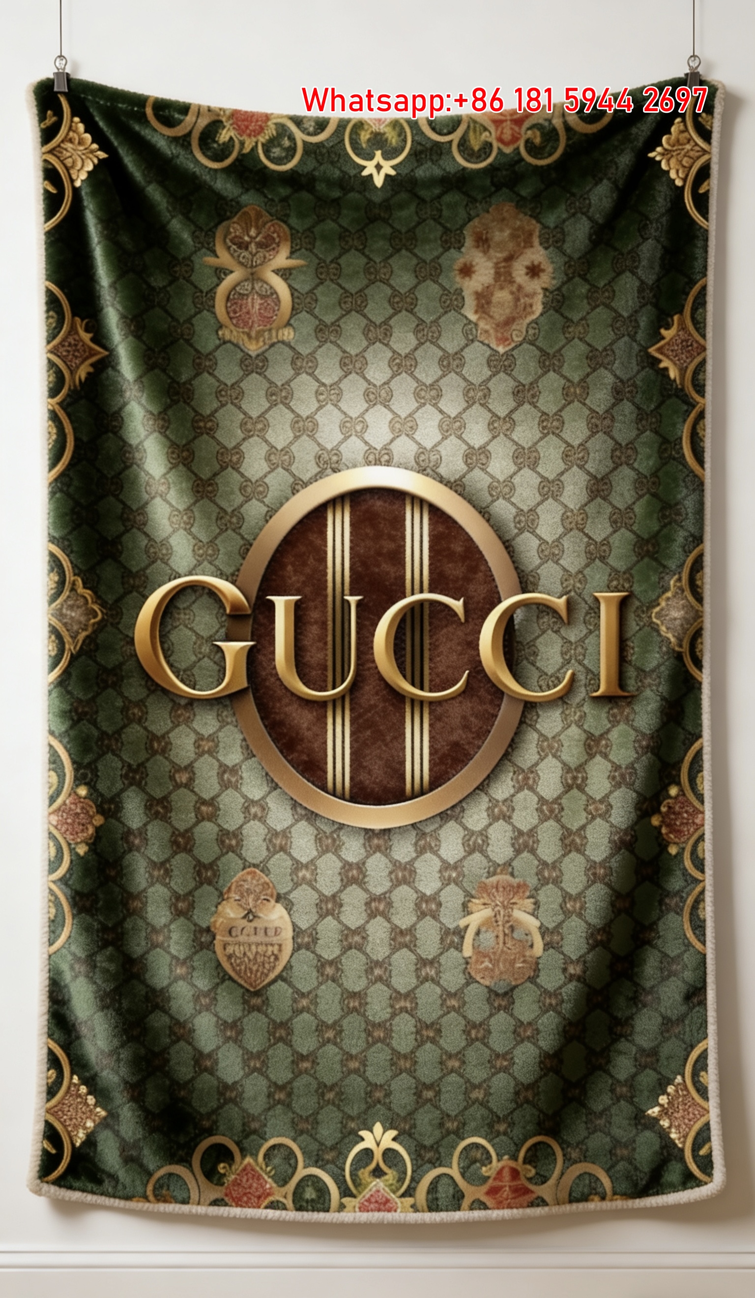 Gucci Baroque Monogram Tapestry Vintage Ornate Gucci Wall Throw blankets IMG_2706